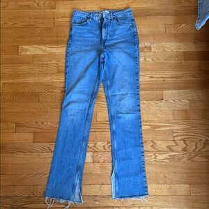 Zara Women's Flare Jeans in Light Blue